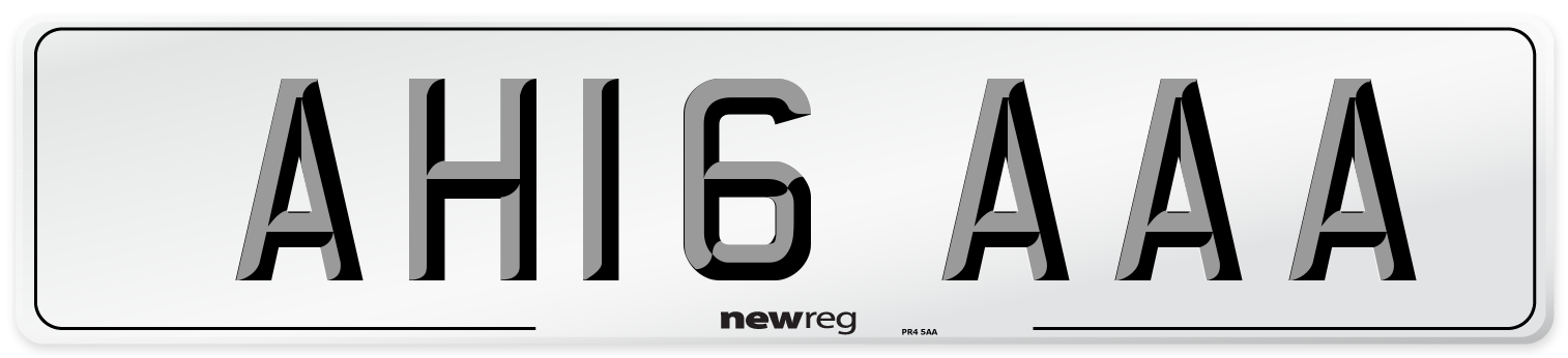 AH16 AAA Number Plate from New Reg